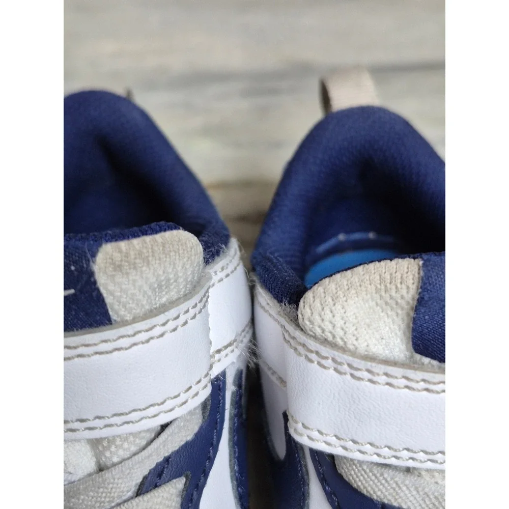 Nike Court Borough Low 2 Midnight Navy White BQ5451-107 Kids Size 12C Sneaker